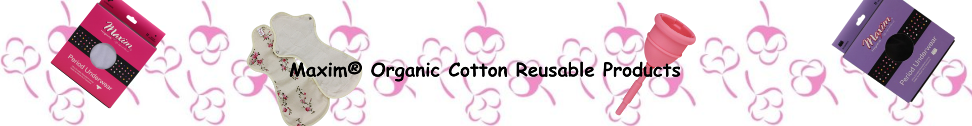 Organic Cotton Reusable Pads, Underwear, Cups Organic Cotton Reusable Pads, Underwear, Cups