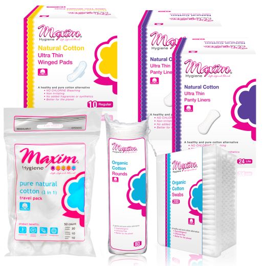 Natural Cotton Pads/Liners, Organic Rounds/Swabs, Travel Pack, Combo