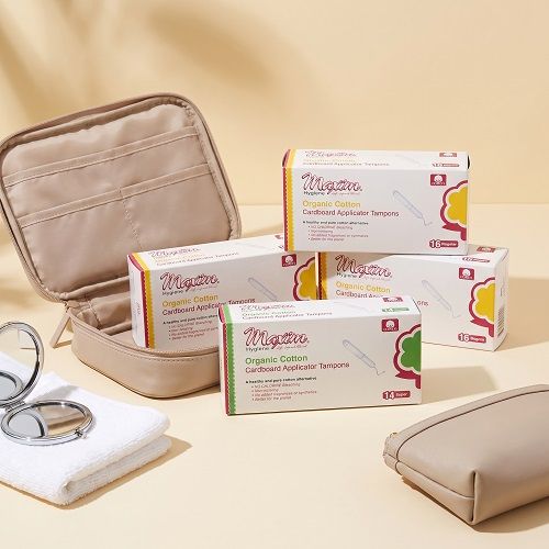 Maxim® Organic Cotton Cardboard Applicator Tampons, Reg/Sup