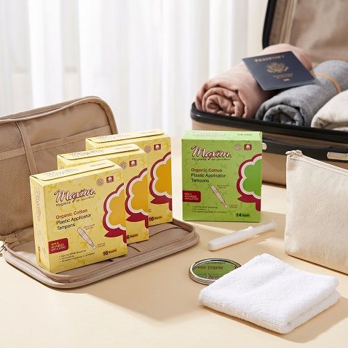 Maxim® Organic Cotton Plastic Applicator Tampons, Reg/Sup, Combo
