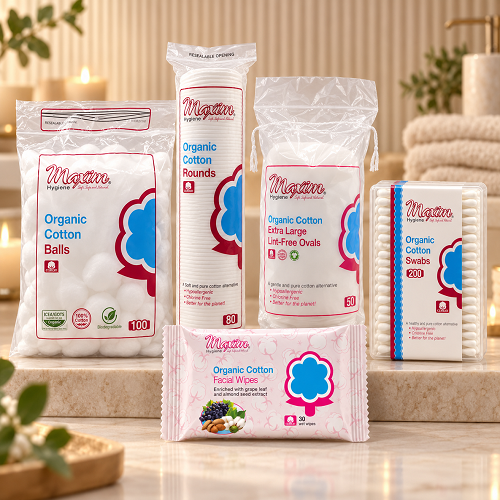 Organic Cotton Balls/Rounds/Ovals/Swabs, Facial Wipes, Combo