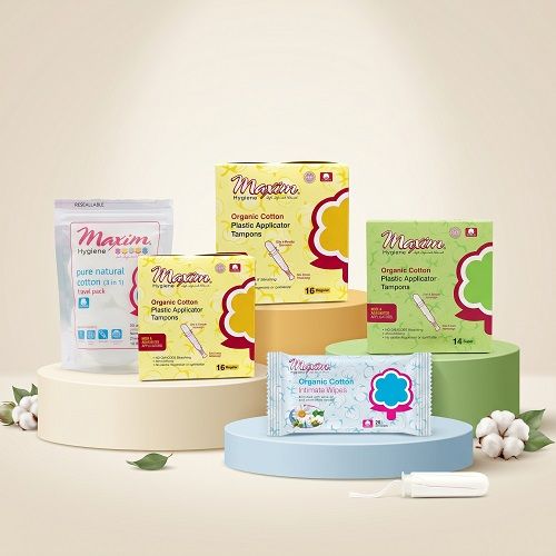 Maxim® Plastic Applicator Tampons, Reg/48, Sup/14, Intimate Wipes, Travel Pack, 132ct, 6 Packs ($2.06 Savings)