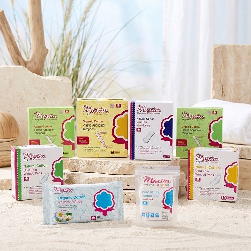 Maxim® Plastic Applicator Tampons, Reg/32, Sup/14, Pads & Liners, Reg/10, Sup/10, Lite/24, Intimate Wipes, Travel Pack, 160ct, 8 Packs ($2.62 Savings)